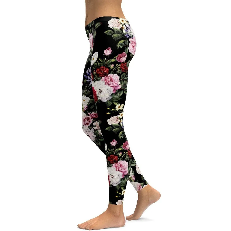 Colorful Roses Leggings